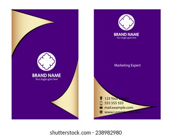 Purple business card templates