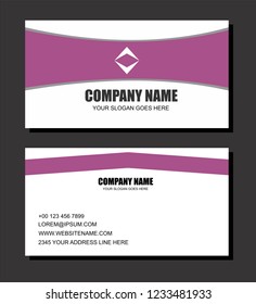 Purple Business Card Vector Layout