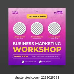 Purple Business Seminar Flyer or Social Media Banner