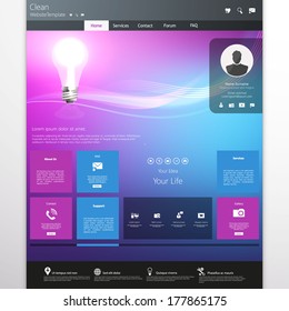Purple business website template 