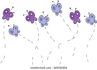 purple butterflies