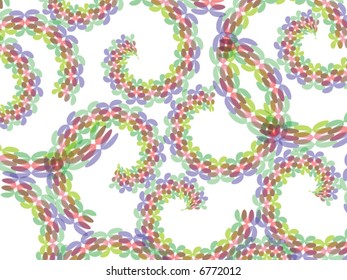 purple butterfly clover spiral pattern(vector)