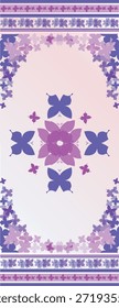 Lila Schmetterling geometrisches Schal Muster