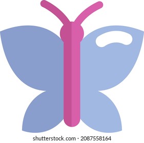 Purple butterfly, illustration, vector, on a white background.