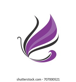 purple butterfly logo