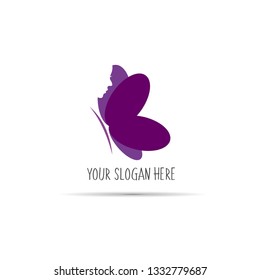 purple butterfly logo design and beauty face woman logo design 14