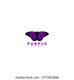 Purple Butterfly Logo Design Vector