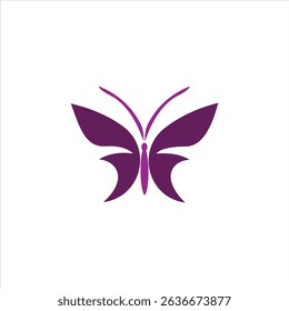 Purple butterfly logo design vector