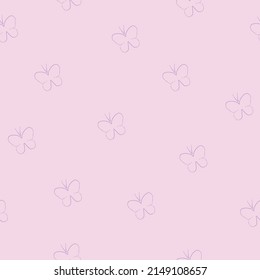 Purple butterfly on pink background vector