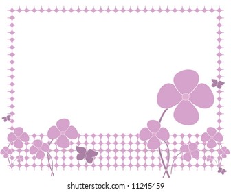 Purple butterfly pastel vector background - 4th of set of 4 pastel butterfly backgrounds
