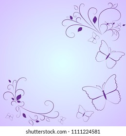 Purple butterfly with patterns