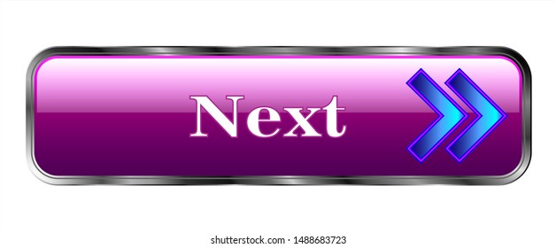 The purple button is next. Web design . Next with arrow icon.