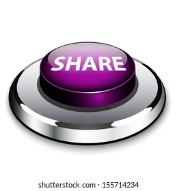 A purple button with the word Share on it, symbolizing sharing, gifting and generosity 