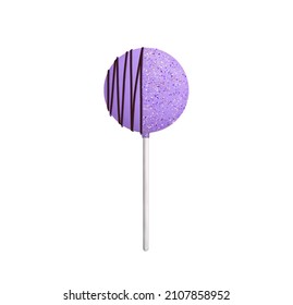 Pastel púrpura con medio brillo y medio vector de chocolate