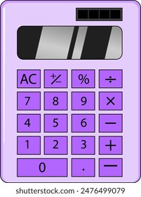 purple calculator basic mathematics vector 