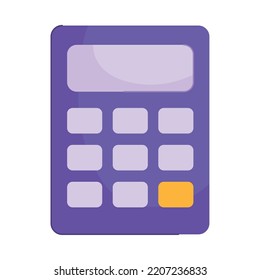 purple calculator icon on white background