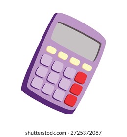 Purpurrechner. Ein Werkzeug zur Berechnung mathematischer Ausdrücke. Vektorgrafik für Bildungs-, Finanz-, Buchhaltungs- und Schuldesigns.
