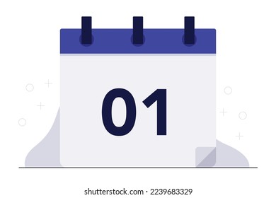Purple Calendar first date Vectorart