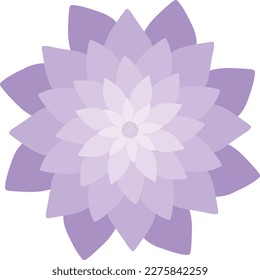 purple camelia flower logo on transparent background