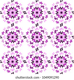 purple camelia flowers pattern