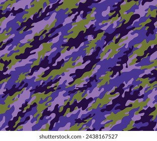 
Vector de camuflaje púrpura textura patrón de moda sin fisuras para textiles
