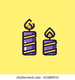 purple candles icon