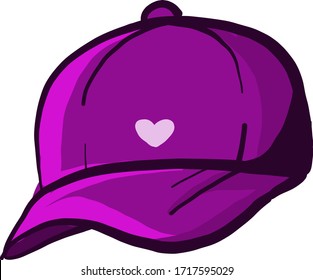 violette Mütze, Illustration, Vektorillustration auf weißem Hintergrund