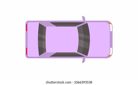 Purple car. top view