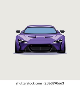 purple Car vector illustration concept