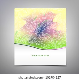 purple card, vector illustration