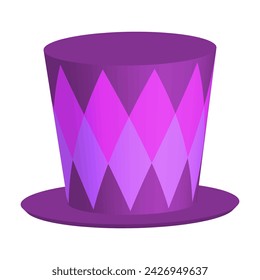 Purple Carnival top isolated on the white background vector illustration