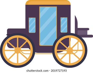 Carro púrpura, ilustración, vector sobre un fondo blanco.
