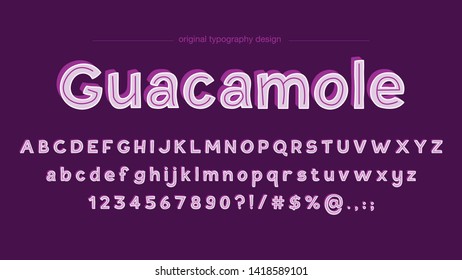 Purple Cartoon Bold Typography Design