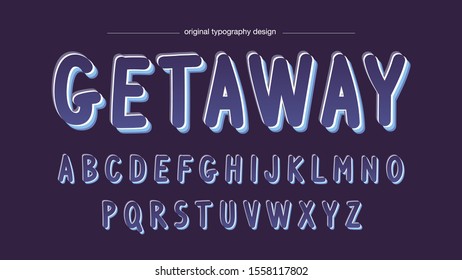 Purple Cartoon Comics Playful Display Typography Design Artistic Font