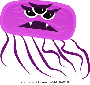 Purple Cartoon Monster Illustration With a Fun and Playful Design
