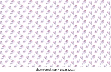 Purple Castor Bean Leaves Pattern Background