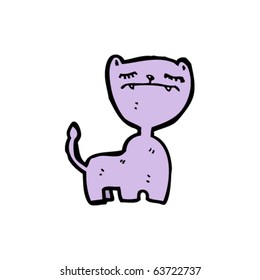 violetter Katzenkartoon