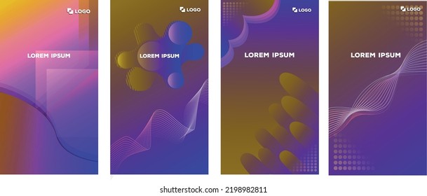 Purple Cellphone Background Template. Abstract Mobile Background For Story Snap Gram Greeting Card Poster With Size 1920x1080.