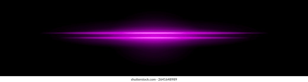 Purple central glow. Two layered beams with soft radial light burst and blurred edges on dark background. Ideal for sci-fi, light energy, futuristic effects.