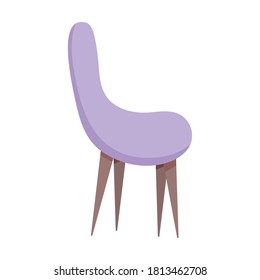 purple chair furniture comfort isolated design white background vector illustration
