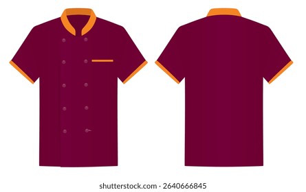 Purple chef uniform. vector illustration	