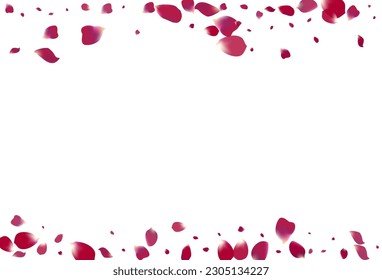 Purple Cherry Beauty Vector White Background. Tender Sakura Cover. Pink Peach Summer Frame. Delicate Lotus Spring Backdrop.