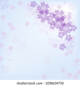 purple cherry blossom background
