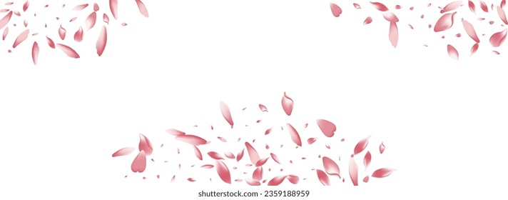 Purple Cherry Petal Vector White Background. Color Invitation Peach Petal Texture. Sakura Petal Aroma Congratulation. Fall Apple Petal Poster.