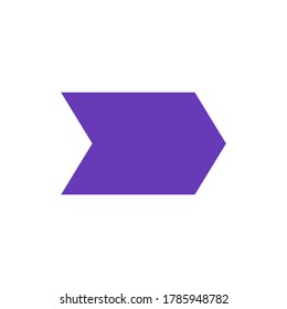 Purple Chevron Basic Simple Shapes Isolated On White Background, Geometric Semicircle Icon, 2d Shape Symbol Semicircle, Clip Art Geometric Semicircle Shape For Kids Learning