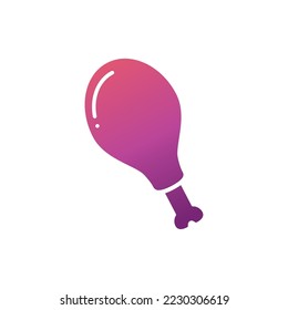 purple chicken thigh icon vector image with white background