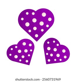 Purple chip cookies cartoon style. Love or heart shape cookie clip art. Cookies vector illustration isolated in white background can use to education or food bussiness purpose