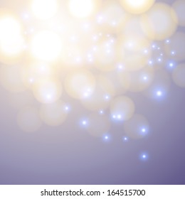 Purple Christmas background. Abstract background with bokeh defocused lights