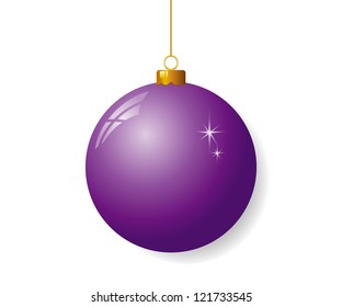 Purple christmas ball
