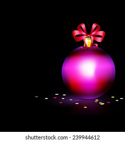 purple Christmas ball